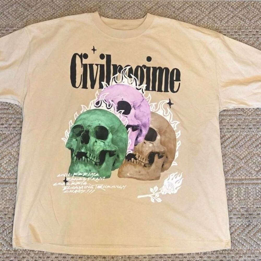 Civil Regime Skull Graphic Tee XXL NWOT